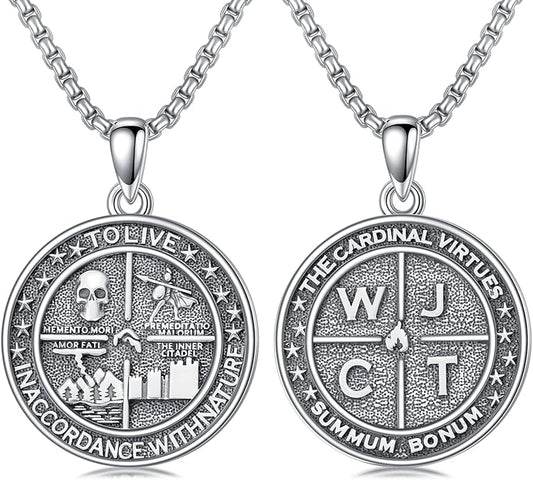 Sterling Silver Stoic Necklace